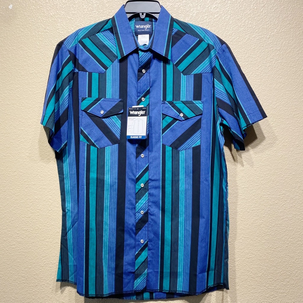 NWT Wrangler Western Classic Fit Shirt Size LT